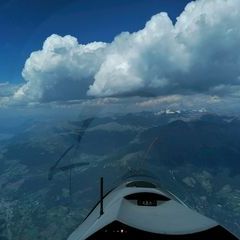 Flugwegposition um 13:37:05: Aufgenommen in der Nähe von 39023 Laas, Südtirol, Italien in 3664 Meter